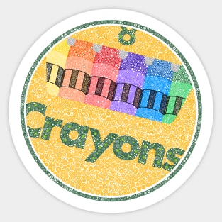 Crayons Circle Design Sticker